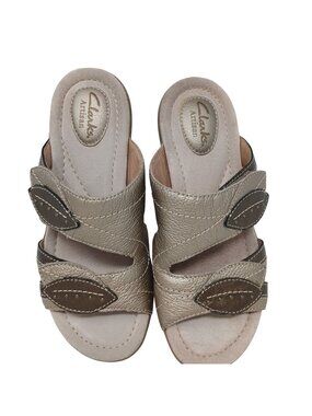 Clarks Womens Size 6M Reid Pointe Sandals Comfort Sandals Adj Atraps SlipOn #2-6